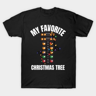 My Favorite Christmas Tree Drag Racer Drag Racing Lights T-Shirt